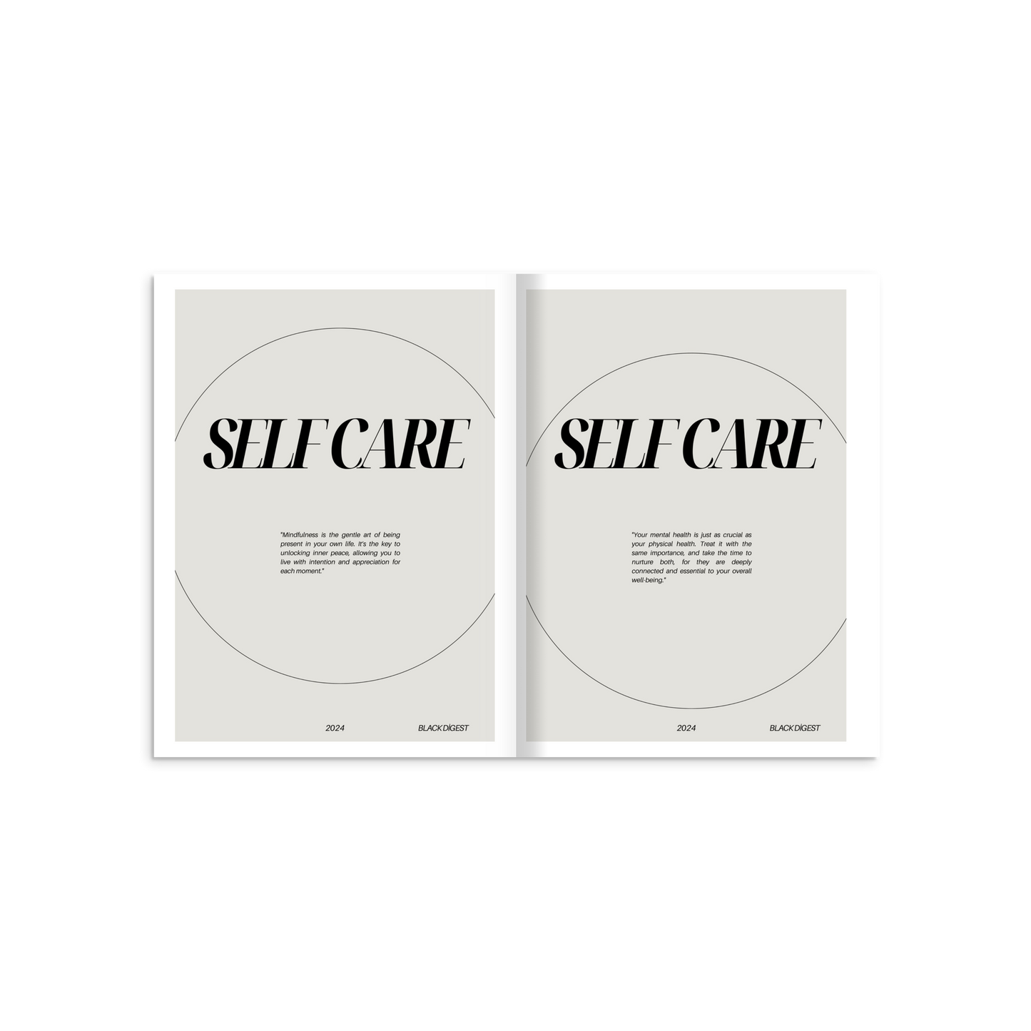 Self Care mindfulness and inner peace coffee table book by Black Digest — view 2