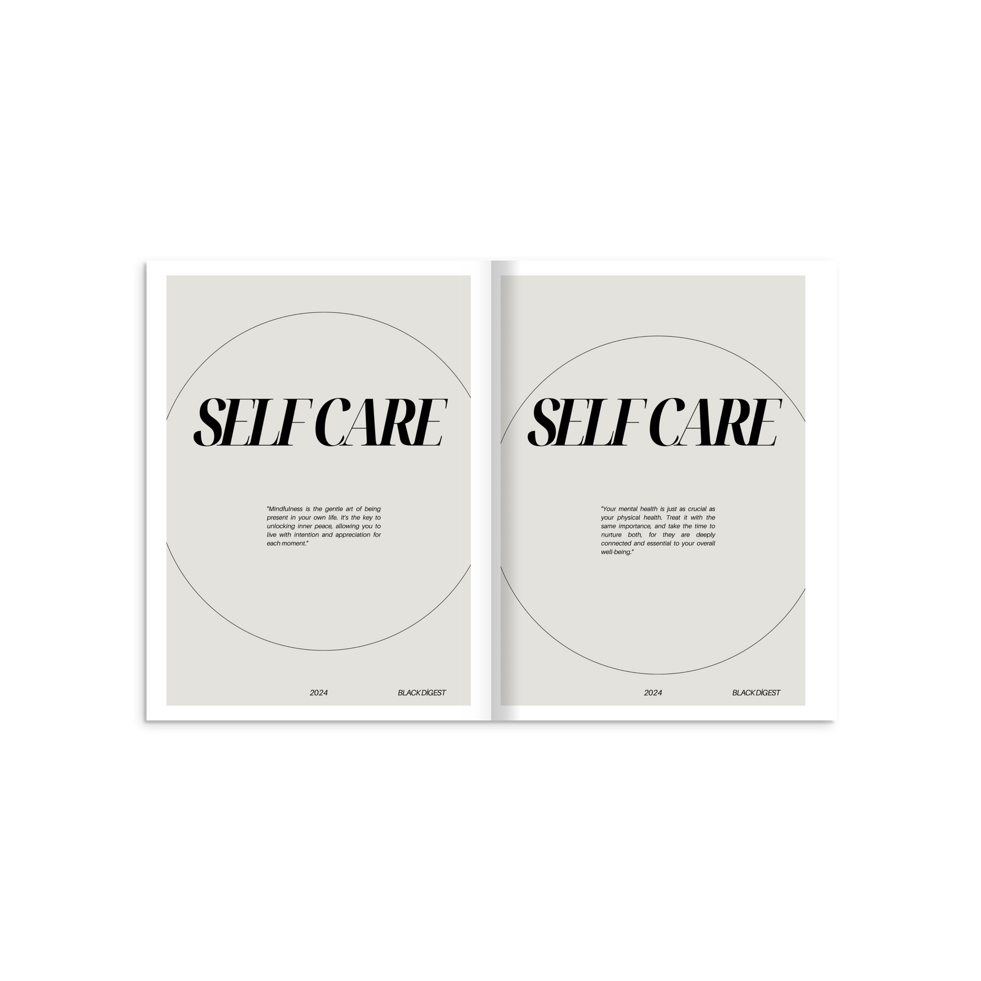 Self Care mindfulness and inner peace coffee table book by Black Digest — view 2
