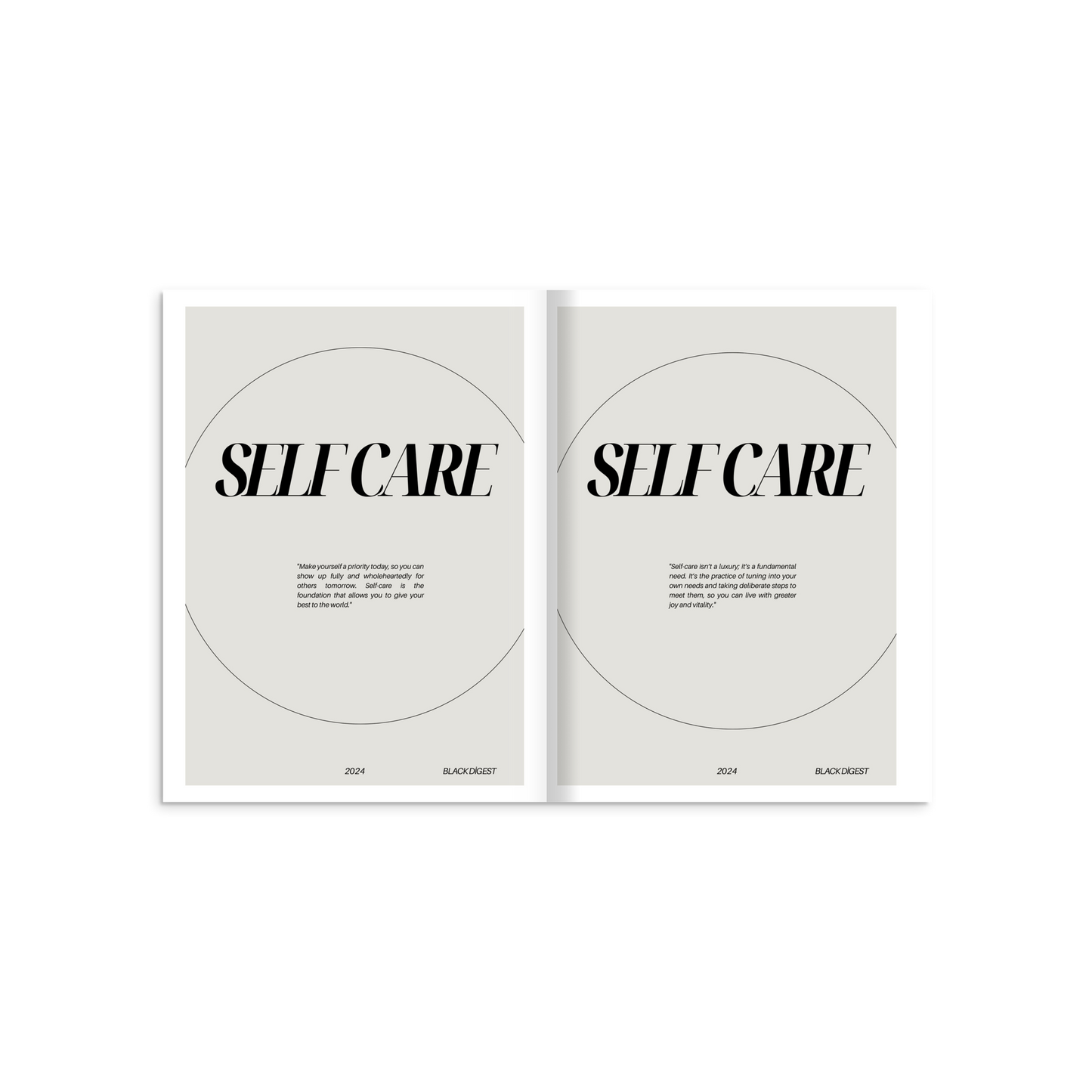 Self Care mindfulness and inner peace coffee table book by Black Digest — view 3
