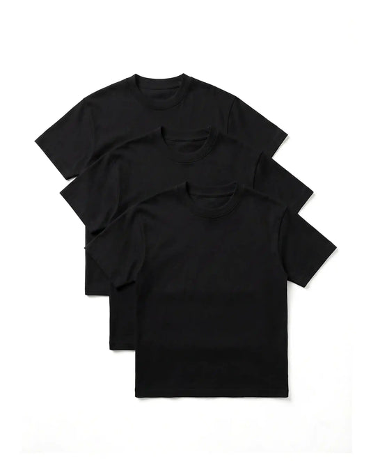 Black Digest faith-based cropped tee — 220GSM organic cotton in black